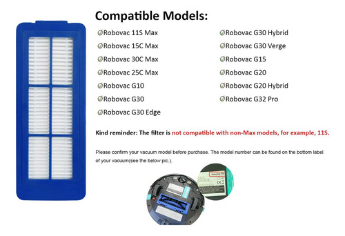 Piezas De Repuesto Para Eufy Robovac 11s Max 15c Max 25c Max