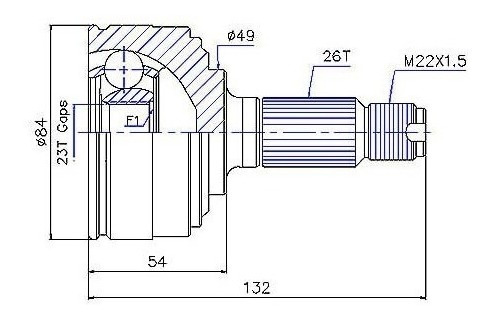 Junta Homocinetica Lado Rueda Trc 389 K Rover 216i Desde 199