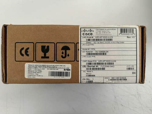 Access Point Cisco Ap1832i + Power Injector Nuevo