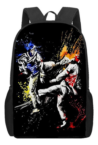 Kungfu Taekwondo School Bags Bolsa De Libros Impresa En 3d P