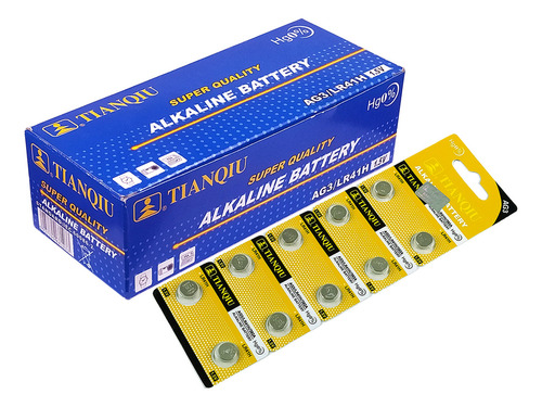 200 Baterias Tianqiu Lr41 Ag3 392a Lr41h Batería Alkalina Botón De 1,5 V