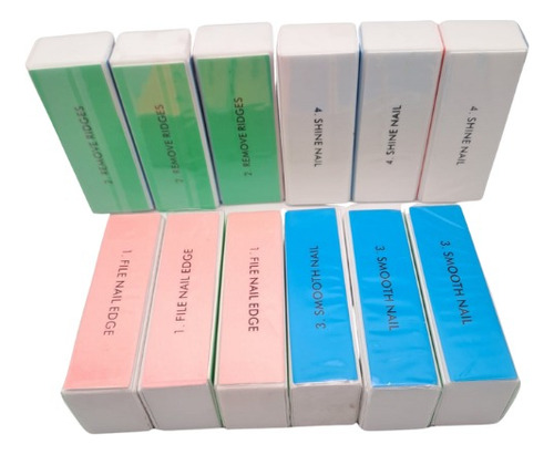 Lima De Uñas 4 Pasos Pulidora Set De 2 Unds
