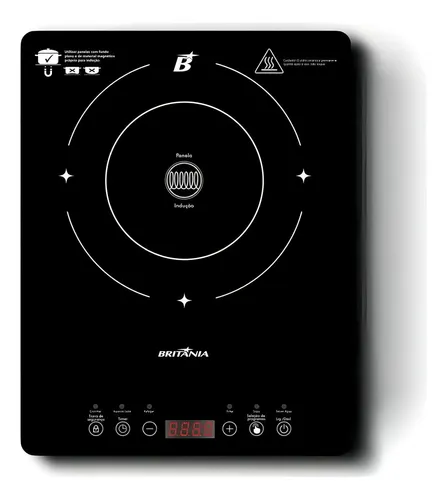 Cooktop de Indução Britânia Portátil Painel Touch BCTE10A