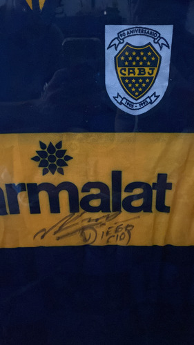 Camiseta Boca Juniors Autógrafo Maradona Cuadro Certificado (Usado)