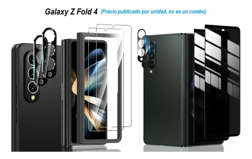 Vidrio Templado, Antiespia, Cámara Trasera Galaxy Z Fold 4