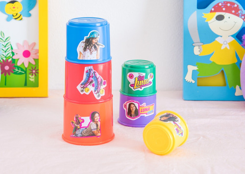 Set 6 Piezas Torre Apilable Soy Luna Con Stickers