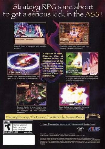 Disgaea: Hour Of Darkness Leia A Descrição Ps2