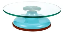 Comprar Base Giratoria Tortas Turquesa Plato Giratorio Base Vidrio 30cm Porta Cupcakes Base Para Torta Plato Giratorio Alzadores Torta Exhibición Bases Para Tortas Pasteleriuscl