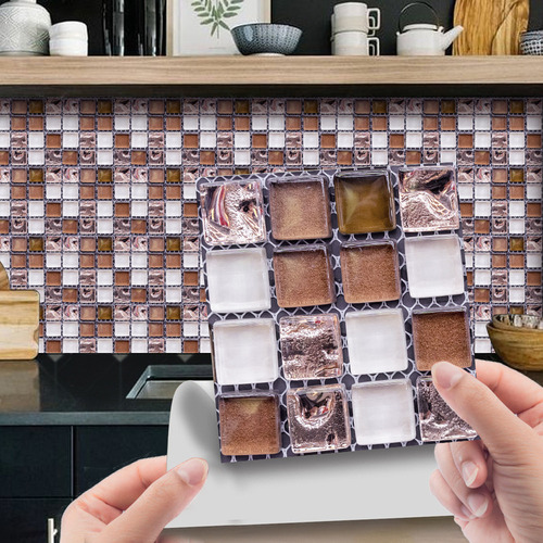 Pegatinas de cristal para bricolaje en forma de S, 10 pegatinas de pared en color E