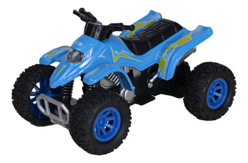 Miniatura Moto Quadriciclo 1:32 Fricção 4x4 Brinquedo 11cm Cor Azul