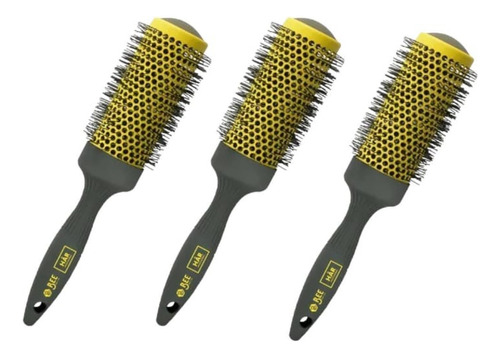 Cepillo Brushing Termico Ionizado Har Bee 44mm Talle L X3 Color Amarillo