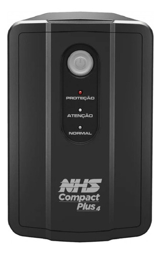 Nobreak Nhs Compact Plus 4 1500va E. Bivolt S.220/120v Cor Preto