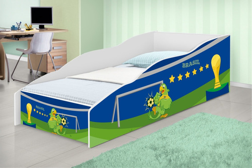 Mini Cama Club Papagaio Futebol Com Colchão