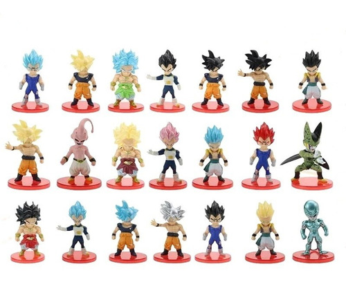 Dragon Ball Kit 21 Miniaturas Boneco Goku Freeza