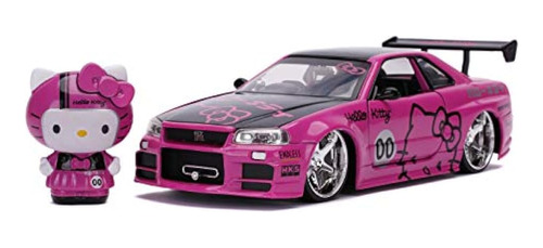 Jada Toys Hello Kitty 1:24 Nissan Skyline Gt-r R34 Coche De 