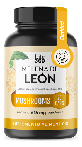 Melena De León Mushrooms Life 360+ 90 Cápsulas Hongo Melena