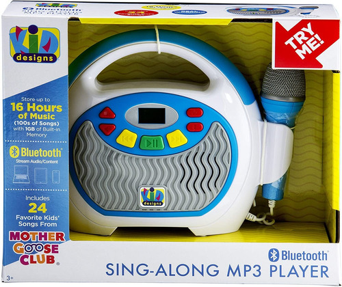 Ekids Kiddesigns - Reproductor De Mp3 Portátil Con Bluetooth