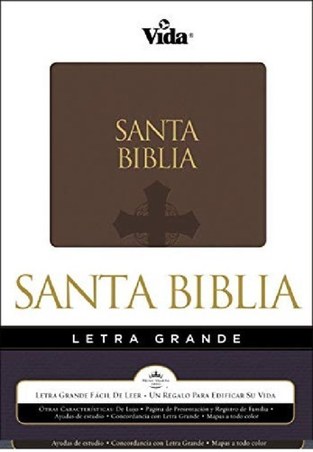 Biblia Reina Valera 1960 Letra Grande Piel Italiana Marrón