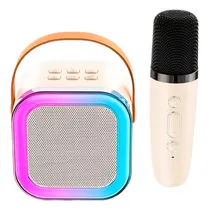Comprar Parlante Portátil Led Bluetooth Karaoke + 2 Micrófonos