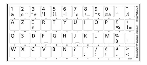 Welcome Azerty Adhesivo Para Teclado Blanco