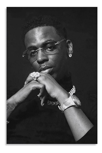 Young Dolph Album Cover Poster Rapper Hiphop Music Portrait 