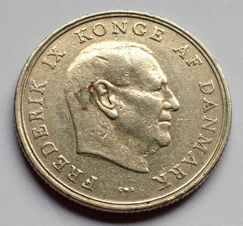 Moneda De Dinamarca, 1 Krone 1962.