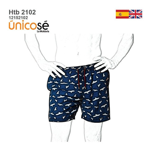 ( Moldes De Ropa)  Malla Short Hombre 2102