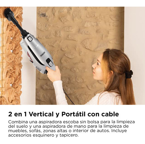 Aspiradora Barredora Thomas Th-1022c 2 En 1 Con Cable Color Rojo