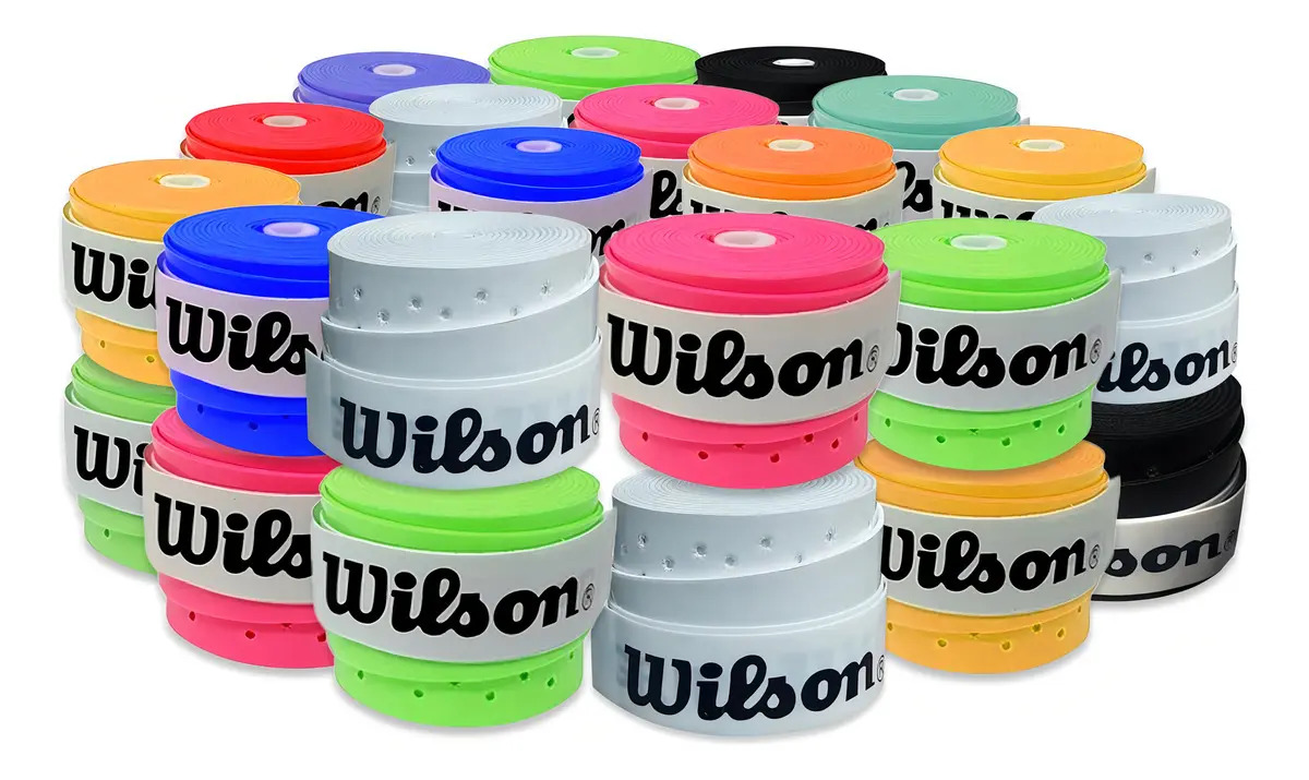 Kit 20 Overgrip Wilson Para Beach Tennis Tênis Padel Preto Cor 20 Cores