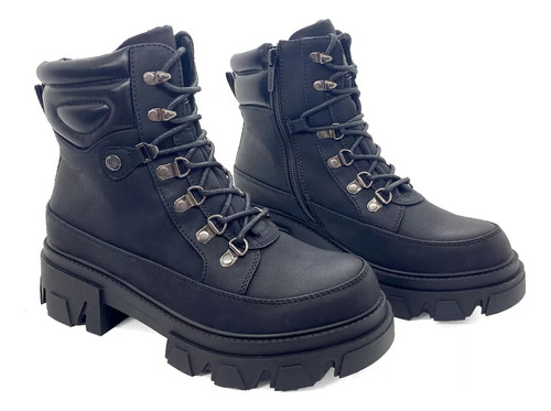 Borcegos Lady Stork Mujer Alpinos Cierre Taco 5 Cm Bota Pura