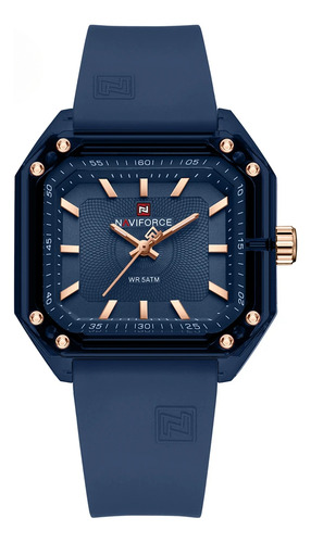 Reloj De Negocios De Cuarzo Naviforce Con Esfera Cuadrada Y