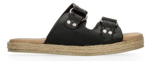 Sandalias Gosh Slip On Negras De Piso Para Mujer