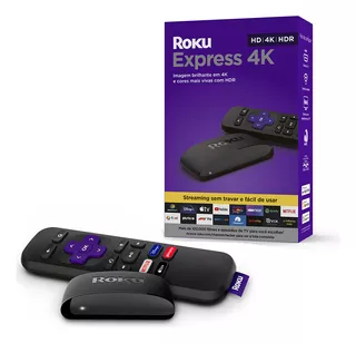 Roku Express 4k Uhd Hdr Streaming Com Controle Remoto 3940br