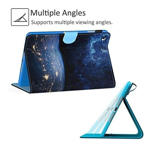 Imagen 5 de 6 de Dteck iPad Mini 1/2/3 Funda - Slim Fit Folio Stand Pu Funda