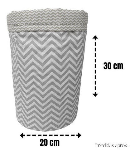 Imagem 2 de 2 de Cesto Organizador 30 X 20 Cm Chevron Bege