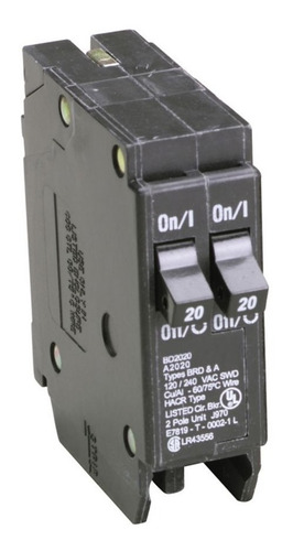 Interruptor Termomagnético Tandem 1p 20amp Twin Eaton Bd2020