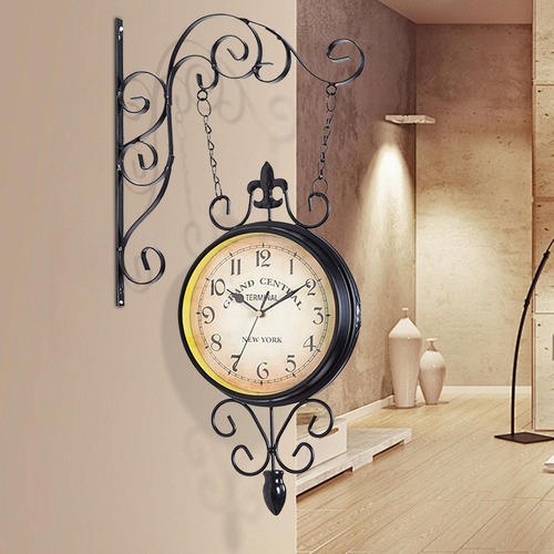 Reloj De Pared De Doble Cara Para Estación, Reloj De Pared