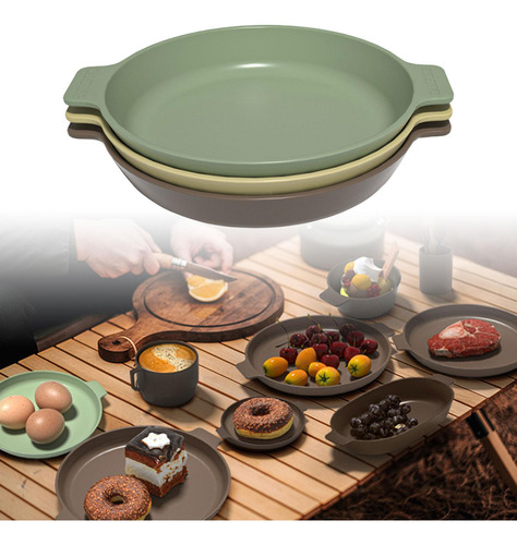 Cubiertos Para Acampar, Juego De Vajilla Para Plato Pequeño