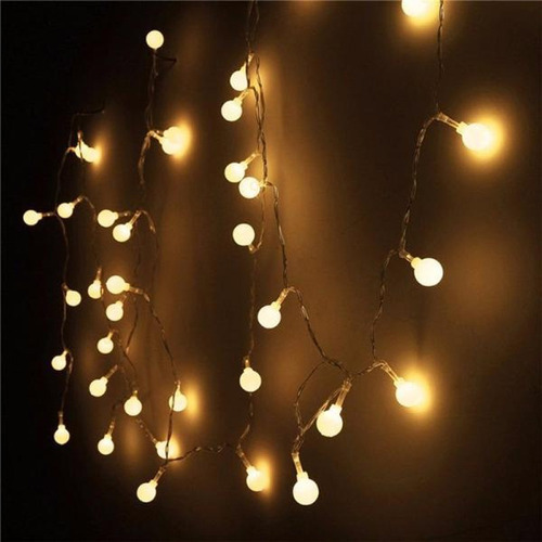 Luces Bolitas 28 Led Guirnalda Calidas 5mt Con Enchufe A 220