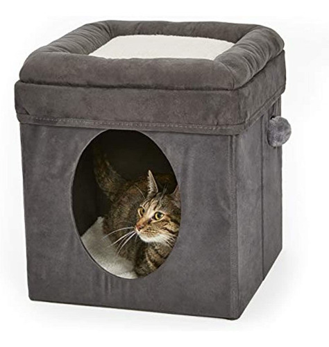 Imagen 5 de 5 de Cubo De Gato Curioso Del Medio Oeste, Casa De Gato / Condomi