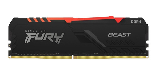Memoria RAM Fury Beast RGB gamer color negro 16GB 1 Kingston KF426C16BBA/16