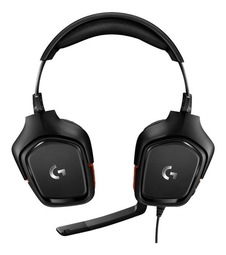 Audífonos gamer Logitech G Series G332 black con luz rojo