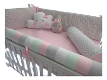 Comprar Set De Cuna Bebé:edredon,protector, Sabanas Y Cojín Bordados
