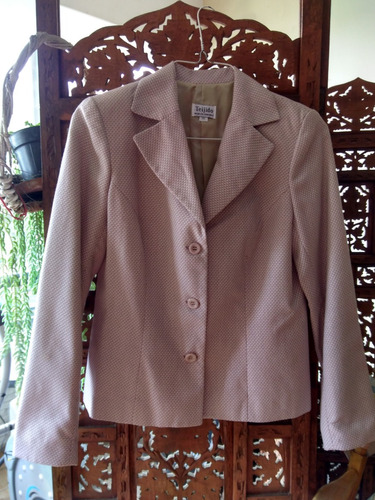 Elegante Chaqueta De Vestir De Dama, Color Rosado. Talla 10