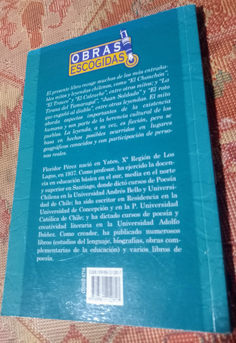 Mitos Y Leyendas De Chile. Libro De Floridor Perez (Usado)