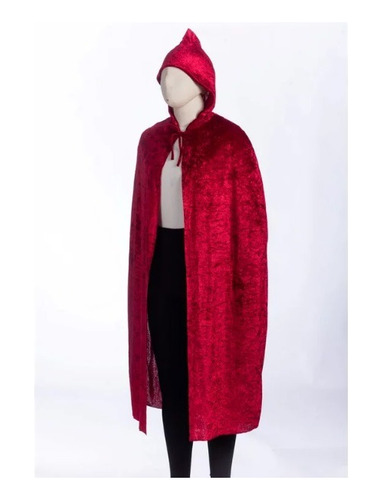Capa Negra Capucha Unitalla Unisex Disfraz Vampiro Halloween