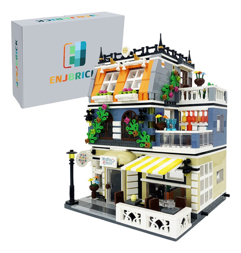 Enjbrick Kit De Construccin Cuadrado De Montaje De Hotel Par