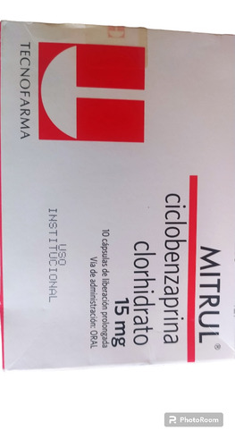 Mitrul Ciclobenzaprina Clorhidrato 15 Mg - g a $333