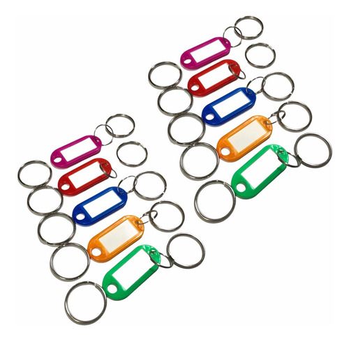 Set 10x Llavero Tag Etiqueta Organiza Llaves Llaveros
