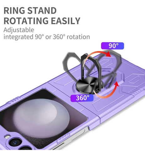 Funda De Teléfono Armors Con Soporte Anular Para Samsung Galaxy Z Flip 7, 6, 5 Z 4 3 5g, Antiimpacto, A Prueba De Golpes